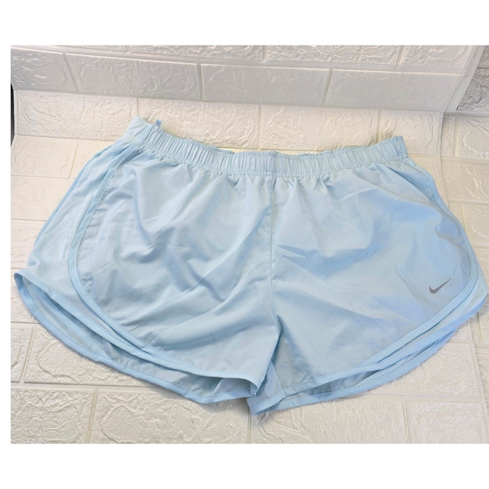 Nike Dri-FIT Tempo Running Shorts Womens XXL Blue Athletic Mesh Activewear